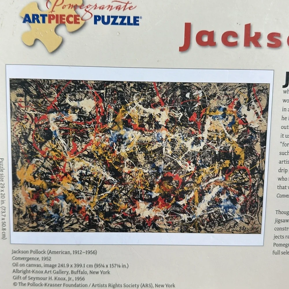 Jackson Pollock Convergence 1000 Piece Jigsaw Puzzle Pomegranate Art Puzzle‎